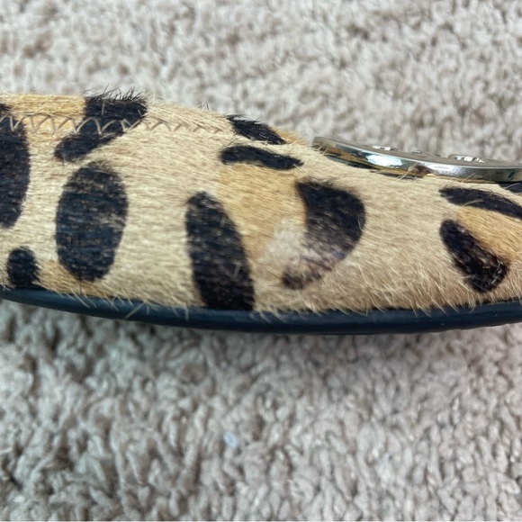 Tory Burch Reva Animal Leopard Print Calf Hair Classic Ballet Flats Shoes - Picture 10 of 16